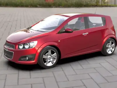 Chevrolet Aveo Sonic RS car 3D print model
