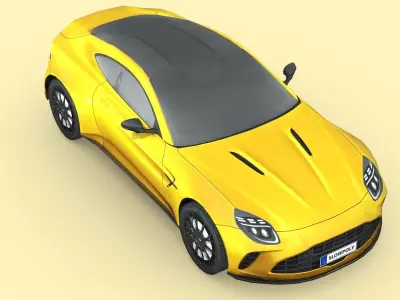 Aston Martin Vantage 2024 Low-poly 3D model