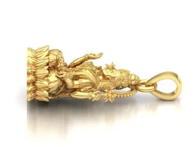God Laxmi Ji Pendant 3D print model