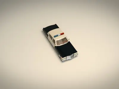 Low Poly Police Car 04 Low-poly 3D model