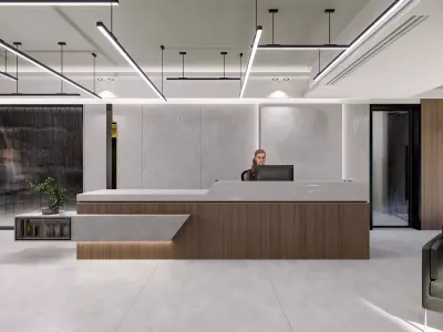 Reception desk high quality 3d model 3D model