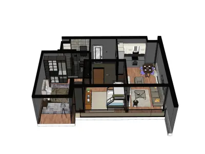 Section Pack Scene 3D model