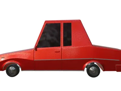 Cartoon Car Low-poly 3D model shop