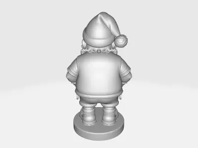 Biker Santa Claus Holiday Santa Figurine in Leather Jacket  3D print model