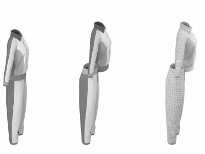 Woman Sportswear 10 Low Poly Base Mesh 3D model