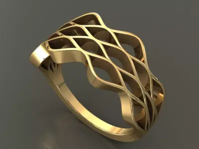 Ring Wavy 3D print model