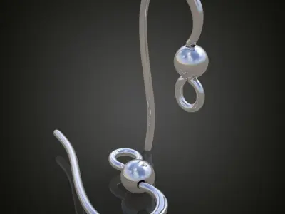 Earring 3D model 3D printable model 0131 Free 3D print model