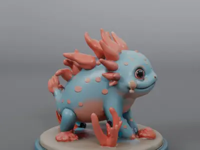 alien salamander 3D model