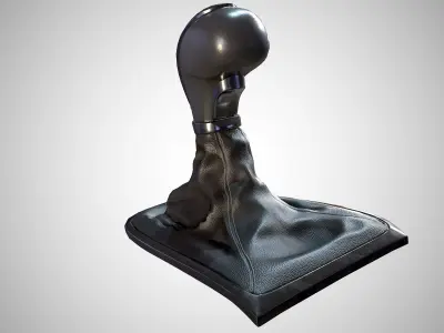 6 Speed Manual Gearshift Low-poly 3D model