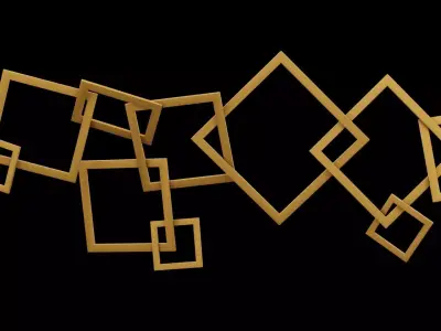 Geometrical Furniture Design Low-poly 3D model