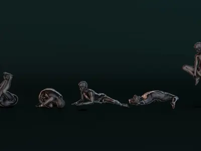 Yoga Man 01 3D model