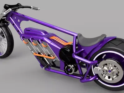 motorbike custom electro engines 3D model
