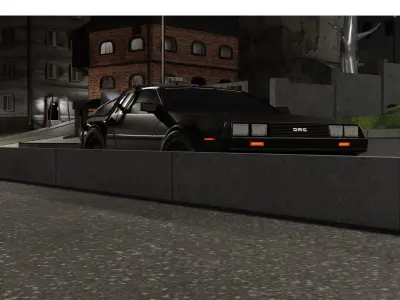 DeLorean DMC - 12 Low-poly 3D model