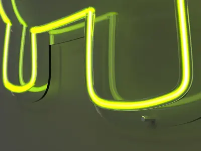 Turtle Emoji - Neon Sign 3D model