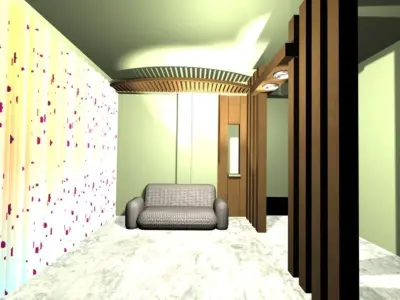 Living room decoration Free low-poly 3D model