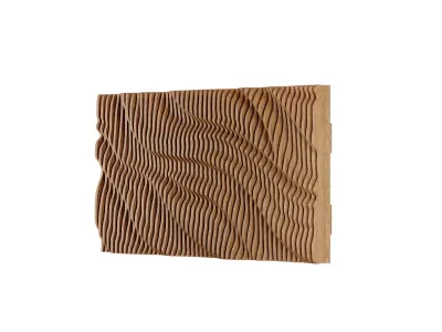 Parametric Wavy Wooden Wall Decor 16 - wood cutting machines 3D model