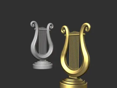 Golden Lyre 3D print model