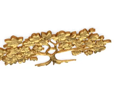 mural tree decor set ornament 04  3D model