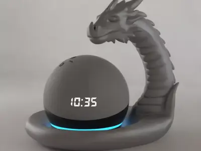 Dragon Organizer Echo Dot Holder and Stylish Decor 3D print model