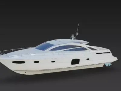Modern Sport Motor Yacht Cabin Cruiser 3D Model 3D print model