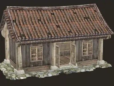 Thatch Hut House 11 For Games and Films 3D Model Low-poly 3D model