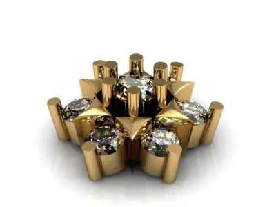 daimond nose pin 3D print model