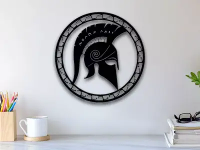 Spartan Helmet Wall Art 3D print model