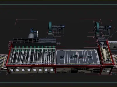  Tempering furnace   industrial equipmentIndustria Low-poly 3D model