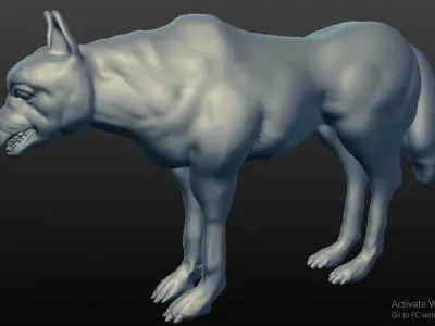 WOLF  SCULPTED 3D model