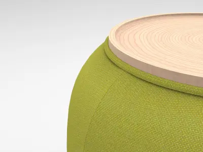 Conga Pouf Low-poly 3D model
