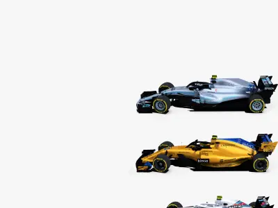 Formula 1 2018 cars Pack 4 Low-poly 3D model