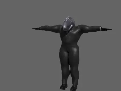 Friendly 6eye monster Free low-poly 3D model