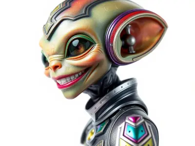 Alien Character Model Pack for Games and Animation Low-poly 3D model