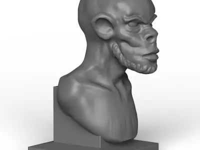Print Ready 3D Ape Statue 3D print model