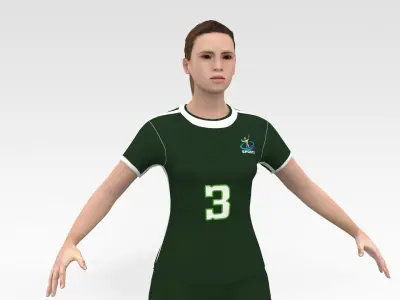Female Volleyball Player  3D model