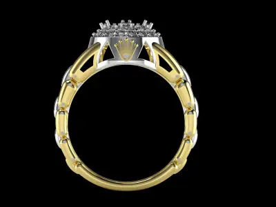 mens diamond ring 3D print model