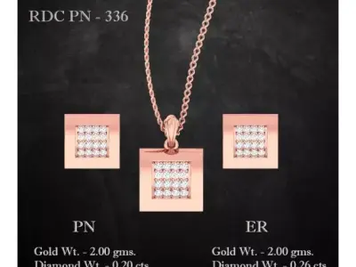 Pendant Earrings combo - 336 3D print model