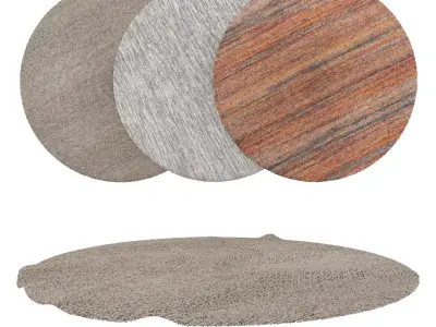 Round Rug Set 288 3D model