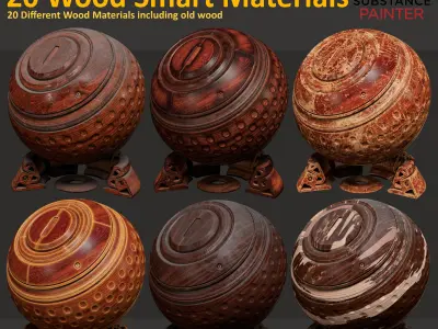 20 Wood Smart Materials - Vol1   Texture