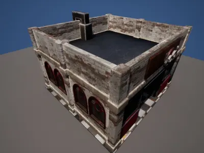 coffee shop Low-poly 3D model order