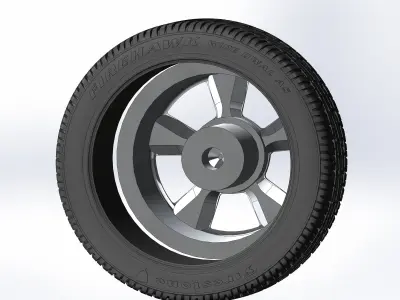 Wheels for scale model of american sportcar 1994-2004 3D print model