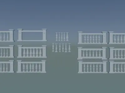 3D concrete balustrade 3D print model