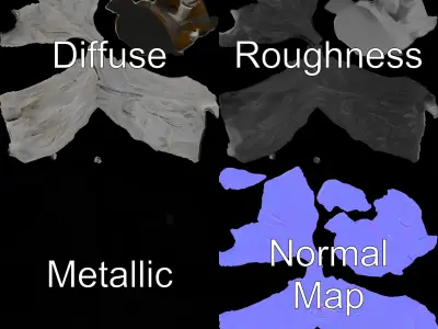 Natural Stone Arch with Waterfall Model Pack Low-poly 3D model