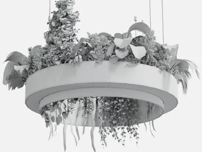 hanging plants collection Indoor plant 241 metal dirt vase  3D model