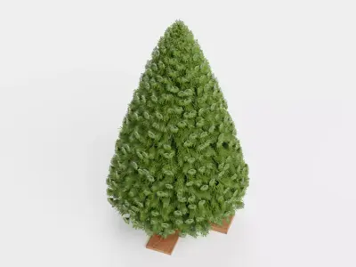 Christmas Tree - Plain  Low-poly 3D model