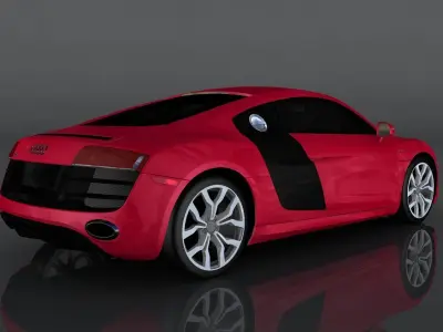 Audi R8 2008 Low-poly 3D model