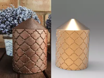 Decorative Candle for 3D printing and mold making 3D print model