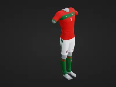 Portugal Sportwear Low-poly 3D model