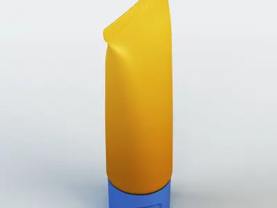 Cosmetic cream tube v 1 3D model