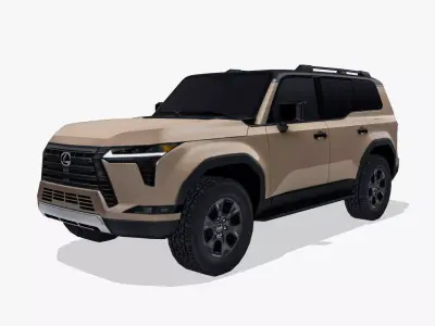Lexus GX 2024 Low-poly 3D model
